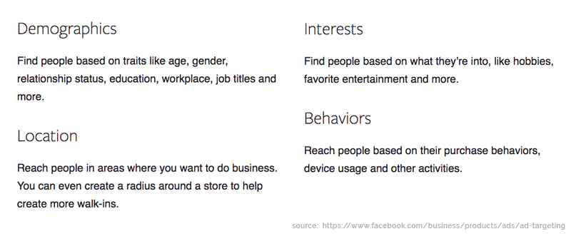 Facebook Ads Demographic and Interest Based Targeting